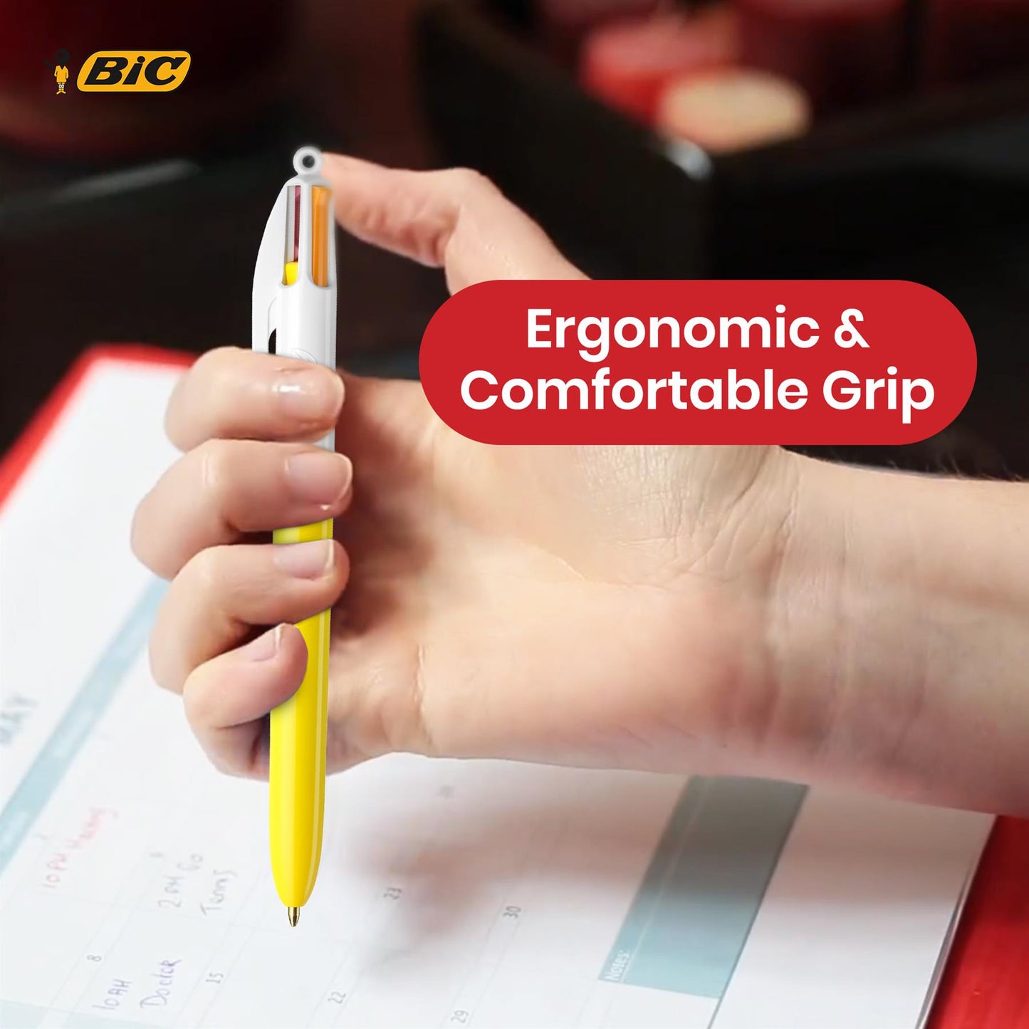 BIC 4-Colour Sun Pen Medium Points for Office & Home