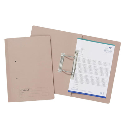 Exacompta Guildhall Spring Manilla Transfer File, 285gsm Blue Angel Certified Folder, Pack of 25