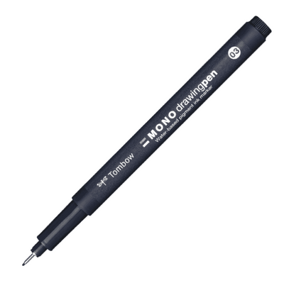 Tombow Mono Fineliner Drawing Pen Black 03 (0.35mm) Pack of 1