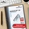 Durable Clip Folder 30 Sheet PVC Display File, 25 Pcs Black A4 Clip Bar File for Home