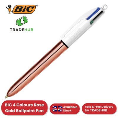 BIC 4 Colour Shine - Rose Gold - Single Pen