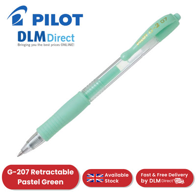 Pilot G207 Retractable Gel Rollerball 0.7 mm Tip (Single Pen) - Pastel Green