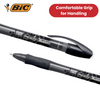 BIC Gel-Ocity Illusion 0.7mm Erasable Gel Pens Black - Pack of 12 Refillable