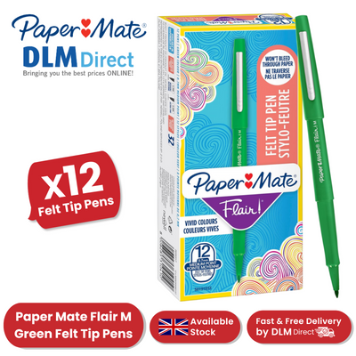 Papermate Flair Original - Green - Pack of 12