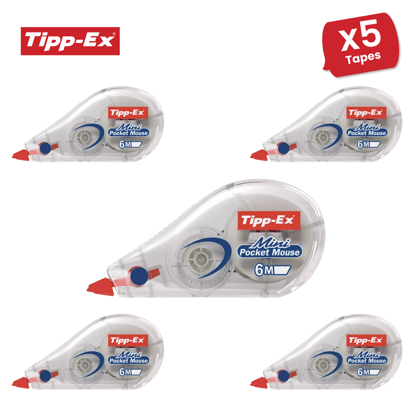 Tipp-Ex Mini Pocket Mouse Correction Roller - Ideal for Quick Edits, Pack of 1