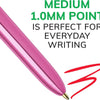 Bic 4 Colour Shine - Pink - Pack of 3