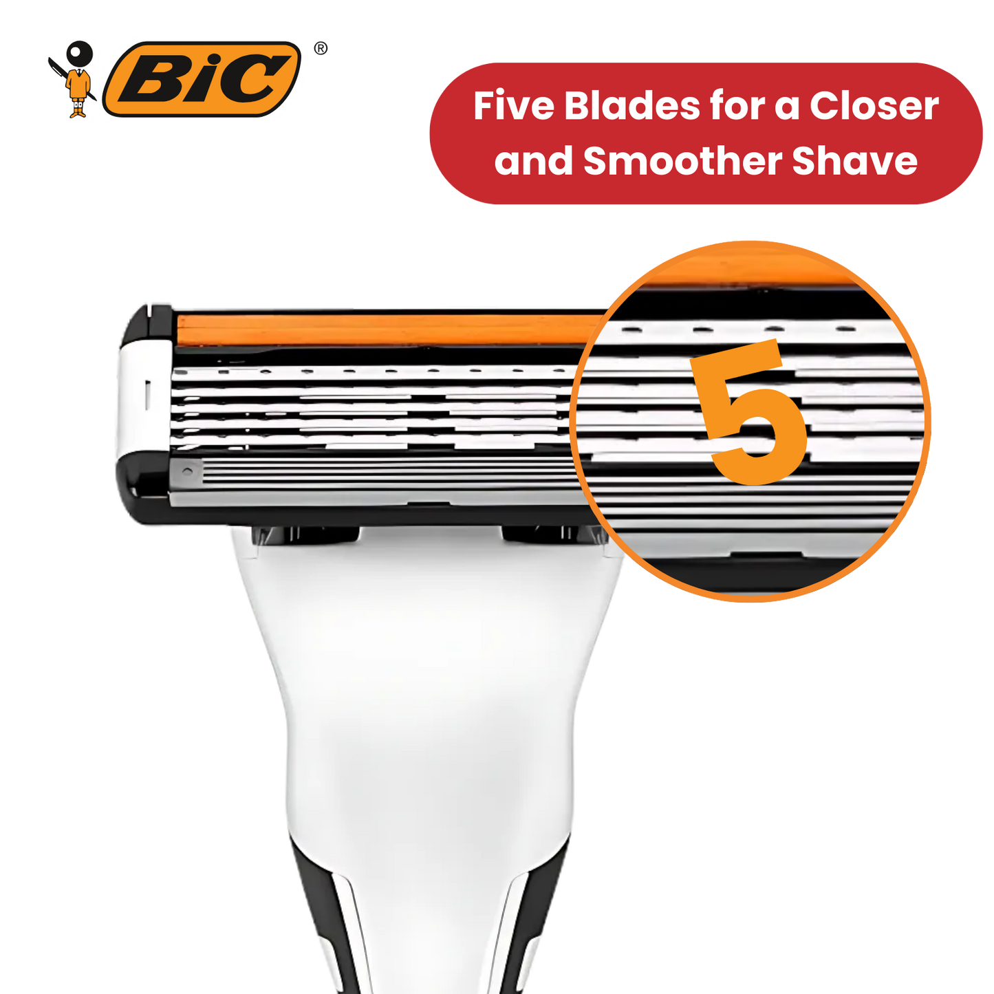 BIC Hybrid 5 Flex - 1 Handle + 2 Blades