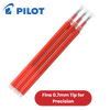 Pilot FriXion Ball & Clicker Pen Refills Red 0.7mm - (Pack of 3) Smooth Writing