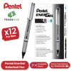 PENTEL ENERGEL METAL TIP ROLLERBALL BLK - Pack of 12 - 1 to 5 Packs