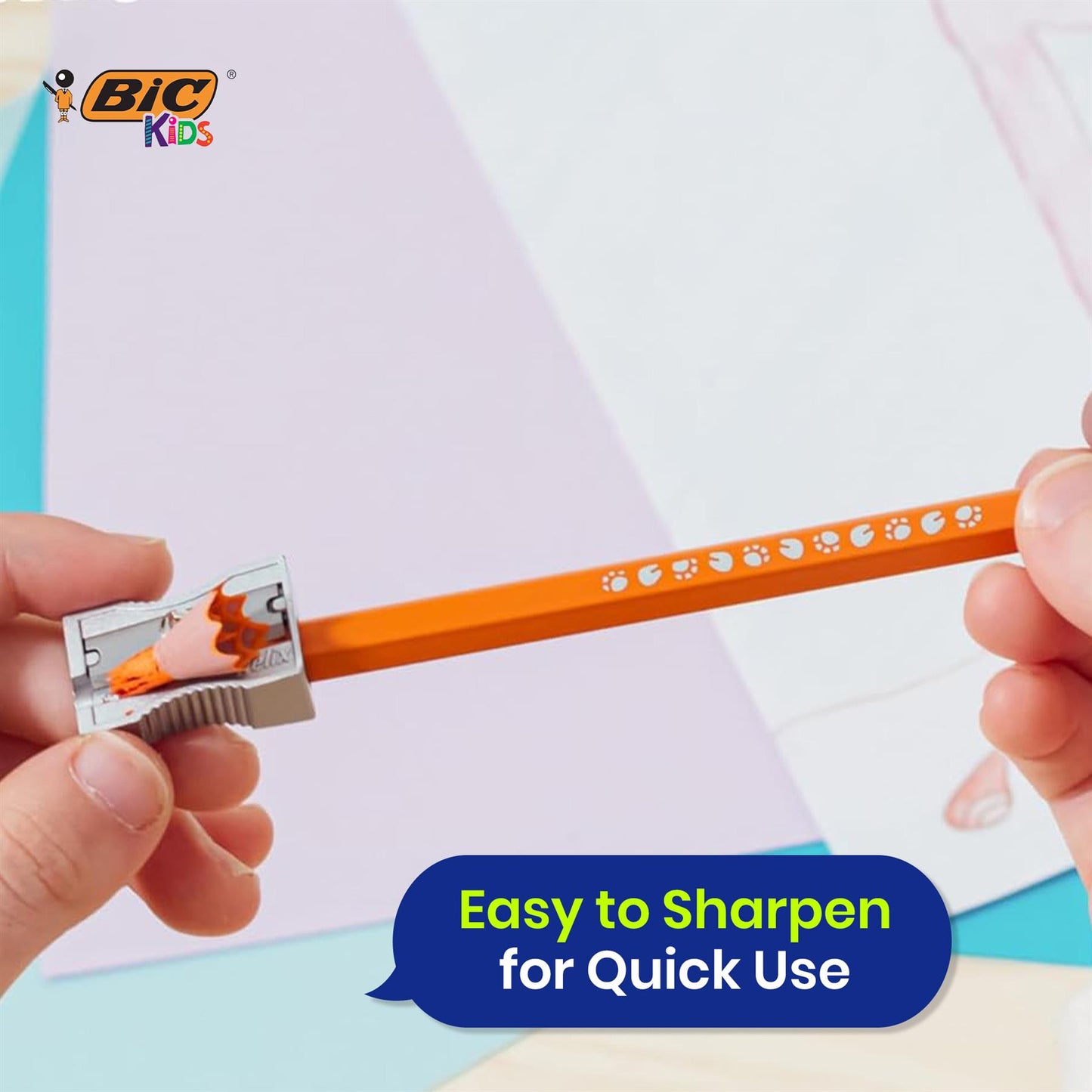 BIC Kids Evolution Coloured Pencils 24 Pack Safe Splinter Free Barrel