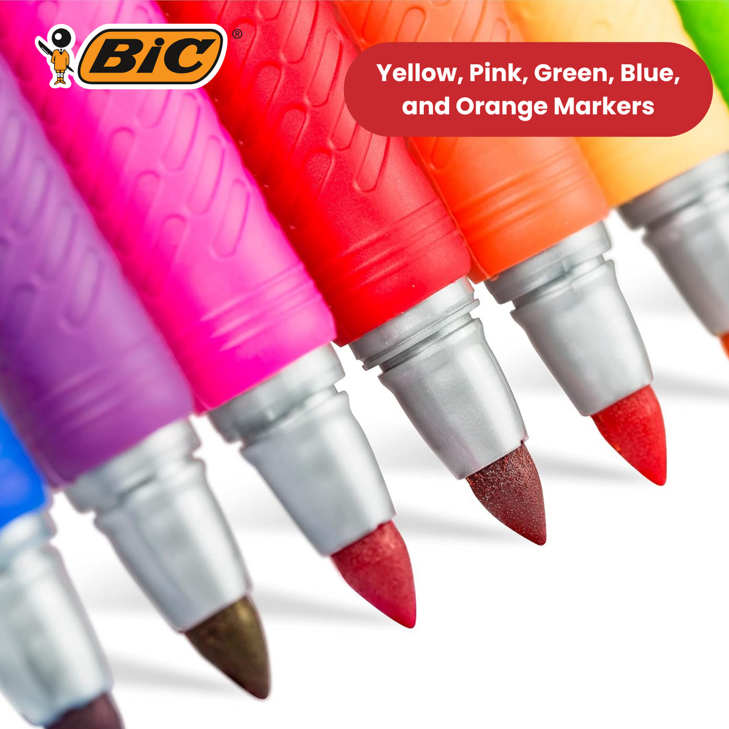 Bic Permanent Markers Fine Colour Intense Assorted Pack 1 to 5