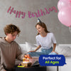 Rose Gold Birthday Banner 1.5m Party Decoration for Women and Girls