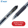 Pilot G-207 Rollerball - 0.4mm Tip Black Writing Pen, Retractable Biro, Smooth Ink Gel Pen for Notes