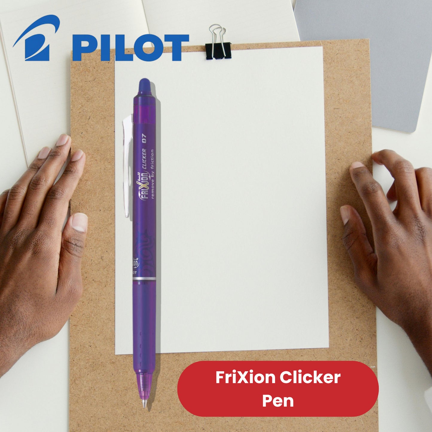 Pilot FriXion Clicker Retractable Erasable Multiple Pens 0.7mm Tip Line Violet