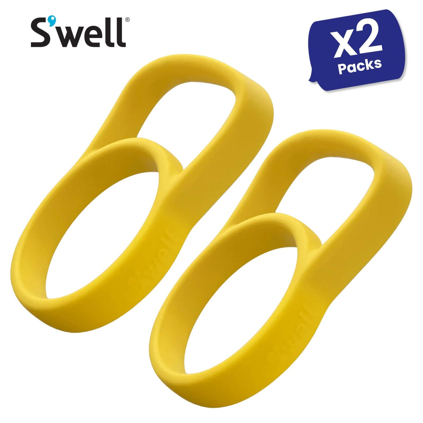 S'well Traveler Handle Silicone Bottle Grip Carry Accessory, Yellow