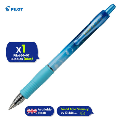 Pilot G2-07 Gel Bubble Blue Pen Blue Gel Ink 0.7mm Ergonomic Grip