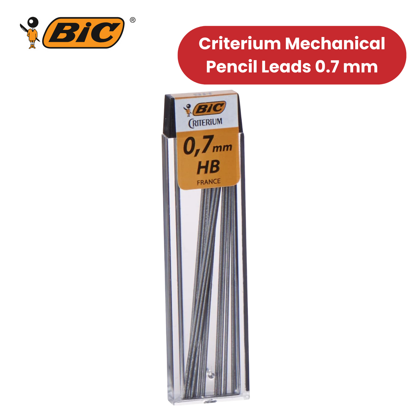 Bic Criterium Mechanical Pencil Leads 0.7 mm (Blister Pack of 2) - Pack of 1 to 5