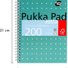 PUKKA WHITE A5 WIREBOUND PADS 200 page 80gsm (RULED/MARGIN) - PACK OF 6
