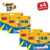 BIC Kids Plastidecor Crayons Assorted Colours - Wallet of 24 - 1 to 5 Packs