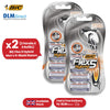 BIC Flex 5 Hybrid, Men's 5-Blade Razors, Precision Blade for Accuracy, Pack with 1 Handle and 4 Refills