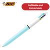 BIC 4 Colours Fun Ballpoint Pen Assorted Inks for Writing and Drawing