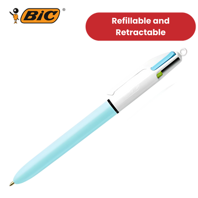 BIC 4 Colours Fun Ballpoint Pen Assorted Inks for Writing and Drawing