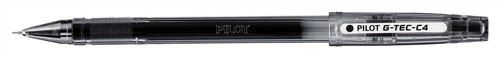 Pilot G Tec C4 Gel Rollerball Pen Micro Black - Pack of 3