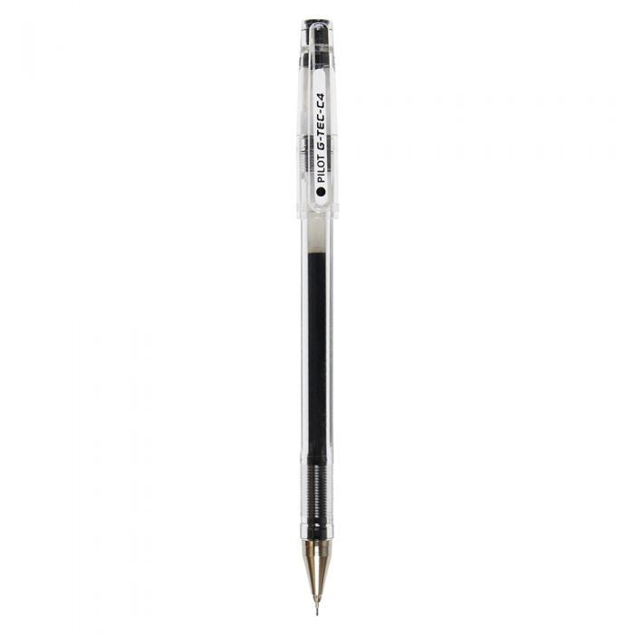 Pilot G Tec C4 Gel Rollerball Pen Micro Black - Pack of 12