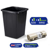 110L Bin Bags 25 Pack and 90L DURABIN Waste Bin Bundle Strong Recycled Plastic Set