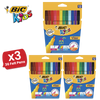 BIC Kids Visa Felt Pens Assorted Colours - Wallet of 12 - 1 to 5 Packs
