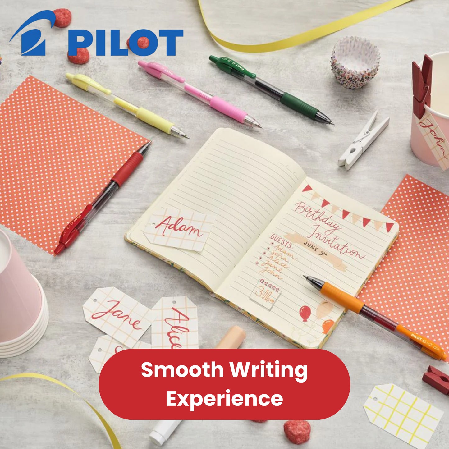 Pilot G-207 Retractable Gel 0.7mm Medium Point Rollerball Pen - Pastel Yellow