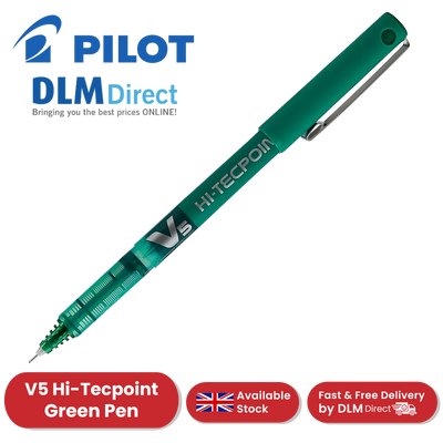 Pilot Hi-Tecpoint V5 Liquid Ink Rollerball Pen Fine Tip 0.5mm Multipens - Green
