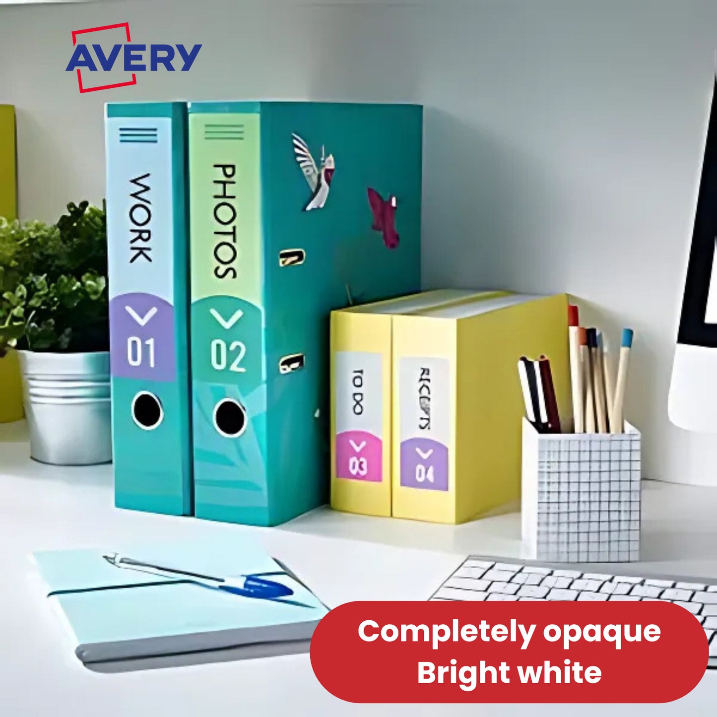 Avery L7171-25 (200 x 60mm) Lever Arch Filing Labels (Pack of 100 Labels)