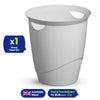 Durable Small Waste Paper Bin 16L Plastic Bin for Office Bedroom & Bathroom