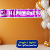 Happy Birthday Pink Recyclable Paper Banner 260cm Party Decor for Kids Adults