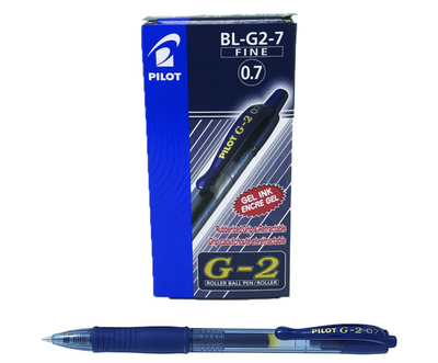 Pilot G-207 Retractable Gel Rollerball Medium Blue Black - Pack of 12