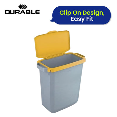 Durable Durabin Hinged Lid - Yellow