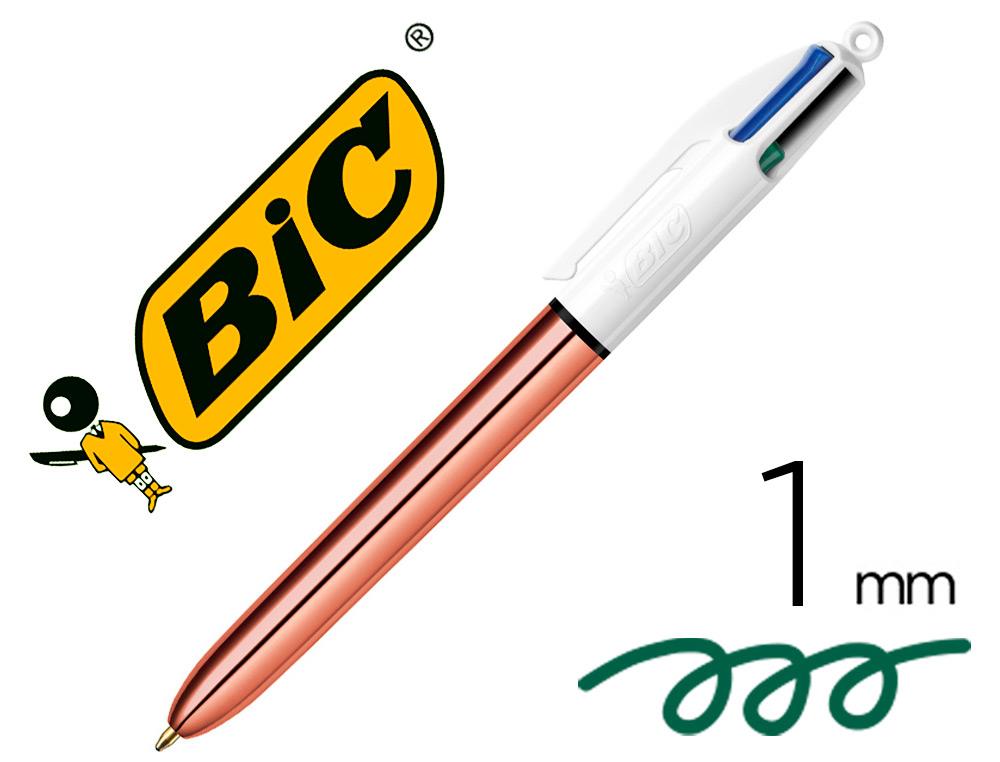 BIC 4 Colour Shine - Rose Gold - Pack of 3
