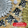 On The Wall Happy 60th Birthday Black and White Bunting 4m 10 Flags Garland
