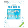 Happy Birthday Blue Bunting 4M with 10 Flags Reusable Party Decoration