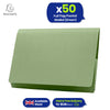 Exacompta Guildhall Full Flap Pocket Wallet, Durable 315gsm Manilla Folder Foolscap, 50 Pack (Green)