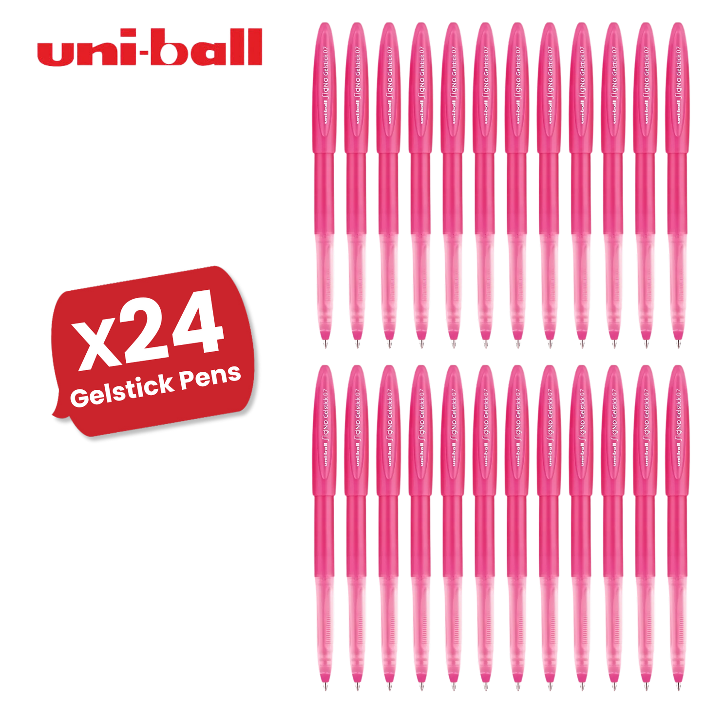 Uni-ball Signo GelStick 0.7mm Fine Point Pink Gel Pen Smooth Writing - Mutipens