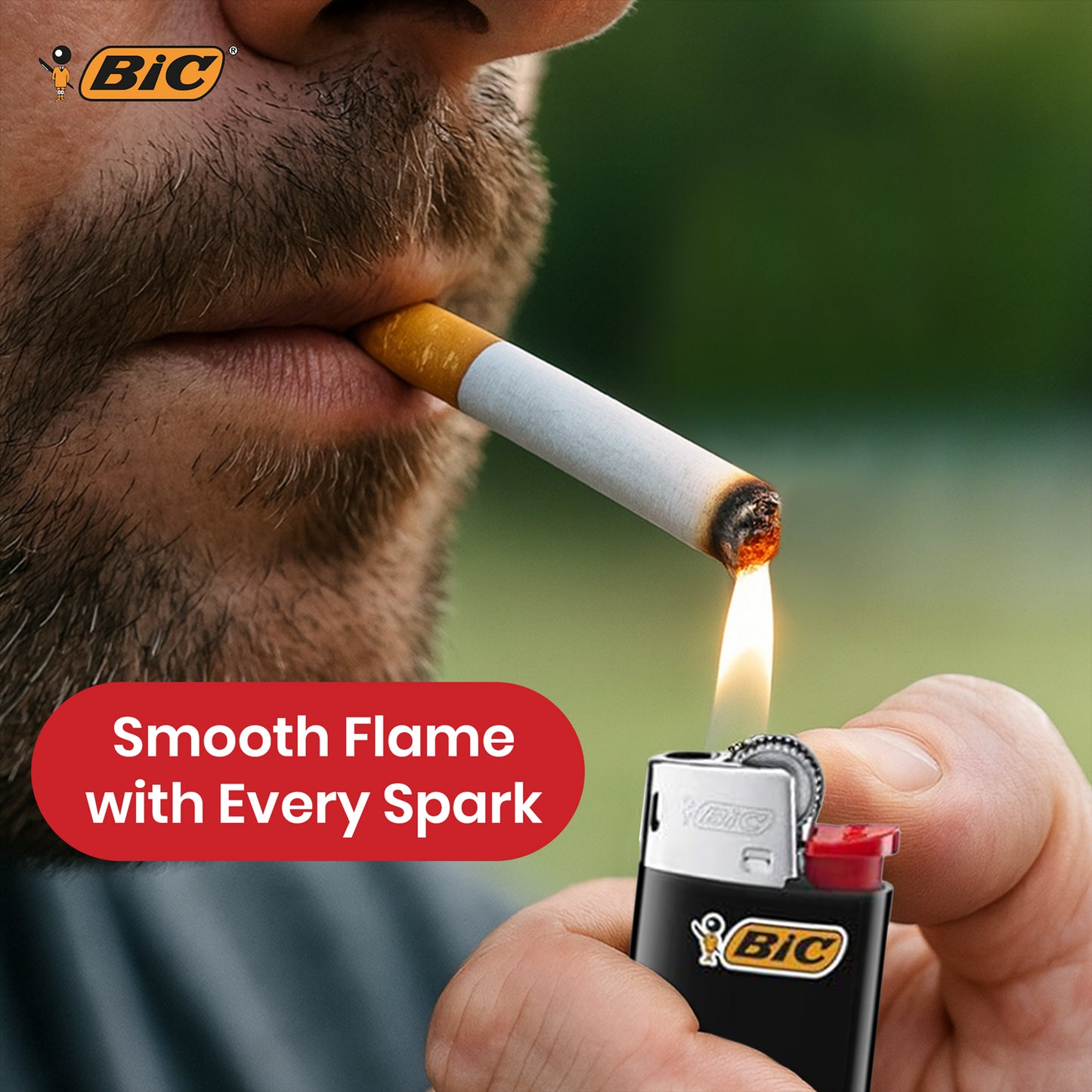 BIC J25 Mini Lighter - Assorted Colour long-lasting lighters, Up to 1,450 Lights Lighter for Smoking