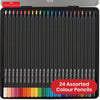 Faber-Castell Coloured Pencils Black Edition 3.3mm Lead Pigmented Colours for Kids (Pack of 24)