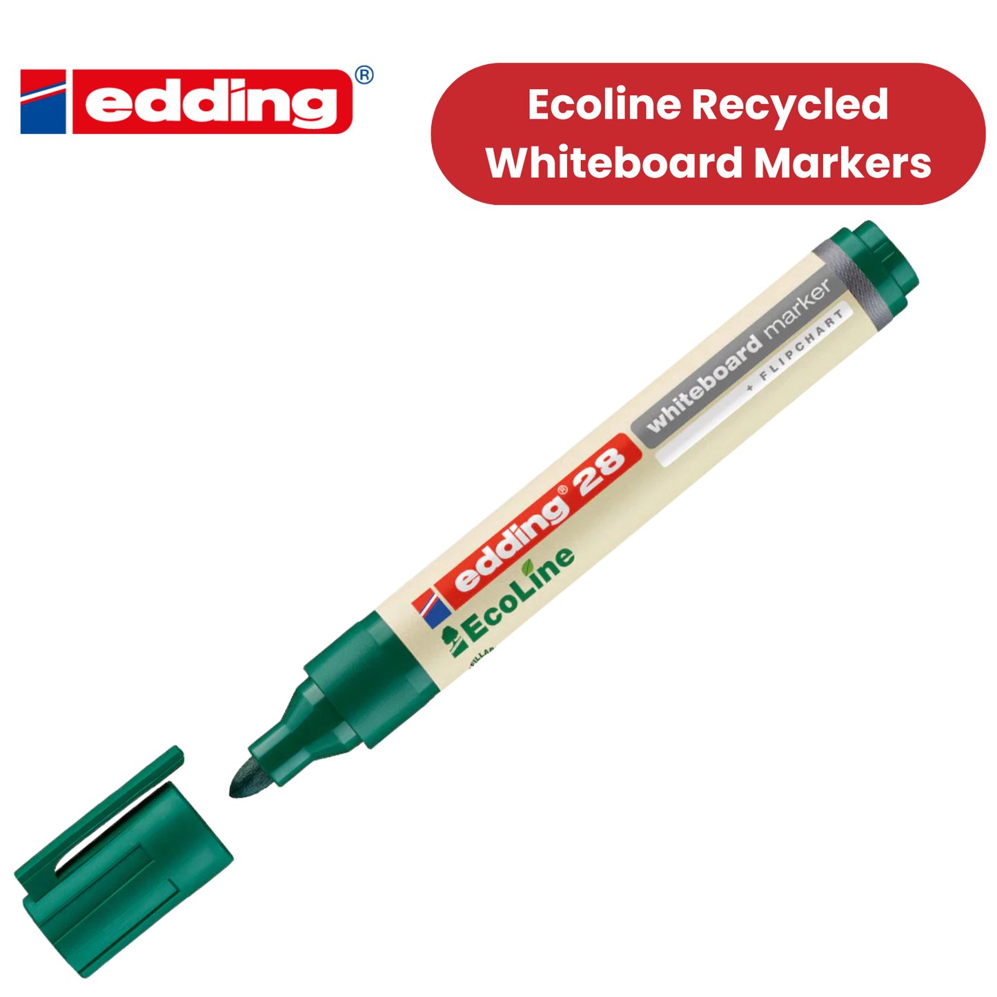 edding 28 Ecoline whiteboard marker - green - round tip 1.5-3 mm