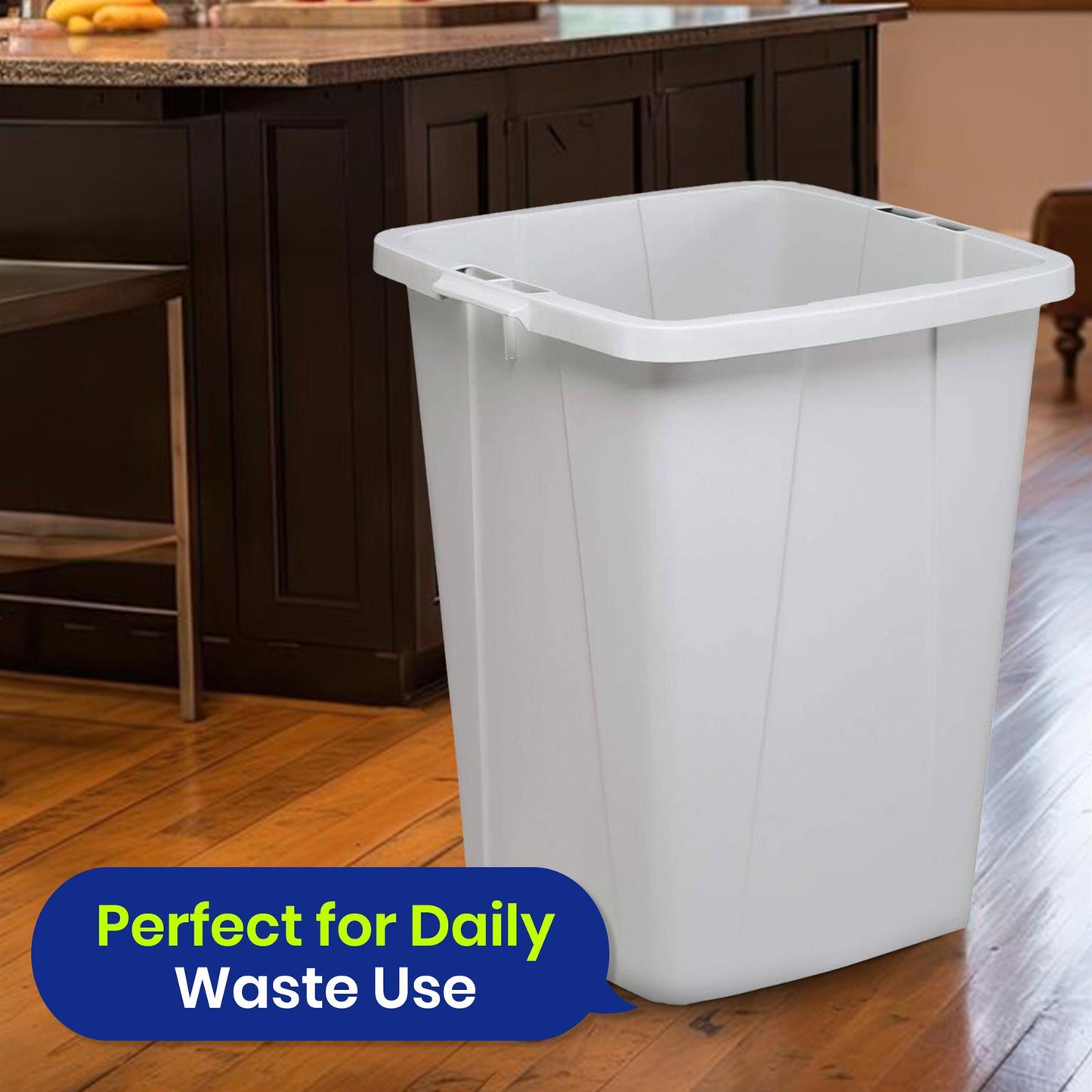 110L Bin Bags 25 Pack and 90L DURABIN Grey Waste Bin Bundle Strong Recycled Plastic Set