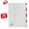 Pukka Multi-Coloured Neon Mylar A-Z Index - 1 to 5 Packs