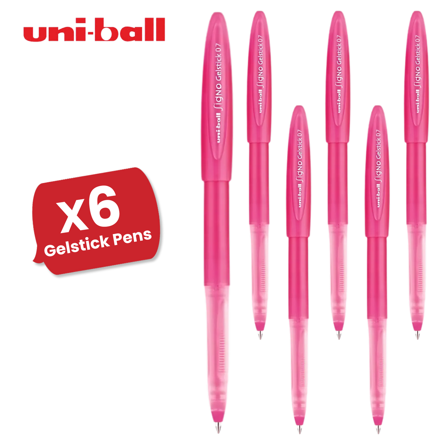 Uni-ball Signo GelStick 0.7mm Fine Point Pink Gel Pen Smooth Writing - Mutipens