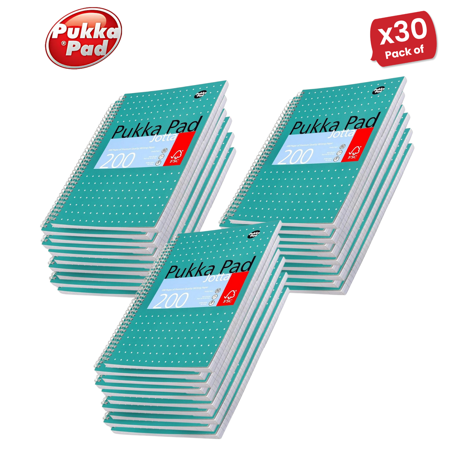 Pukka Pad A4+ Metallic Jotta Notebook, Green Wirebound, 200 Pages 80gsm