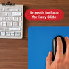 Durable Mouse Pad - Blue Smooth Surface, Lightweight & Non Slip Mouse Mat for Home, Office & Desk